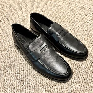 Classic Black Leather Penny Loafers